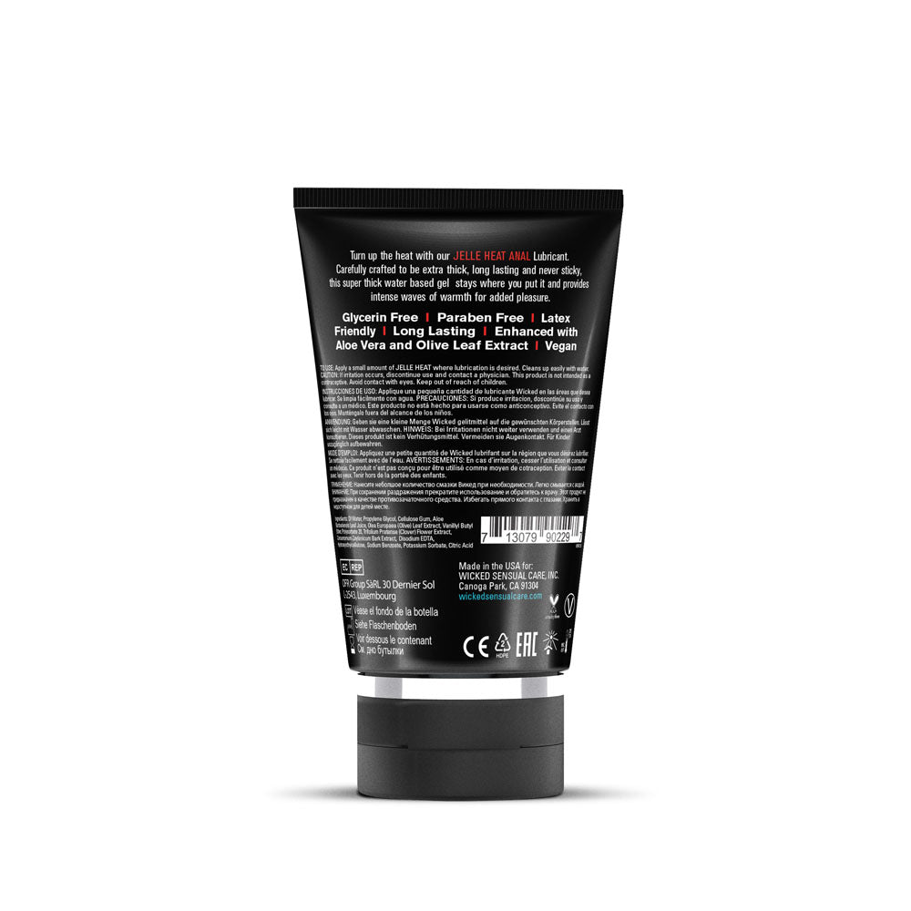 Wicked Jelle Heat or Chill Water Based Anal Lubricant 120mL