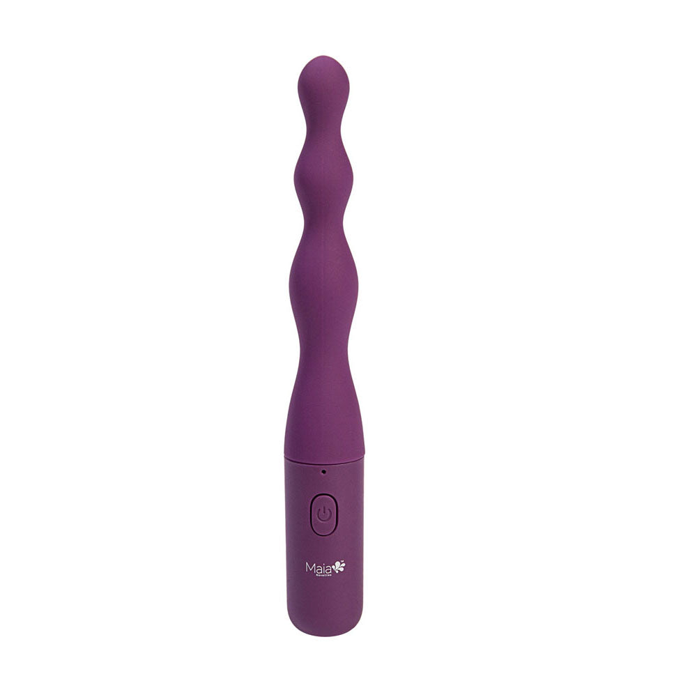 Maia Dani Beaded Vibrator Purple USB Rechargeable 17.8cm
