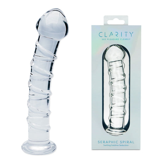 Clarity Seraphic Spiral Glass Dildo 16cm