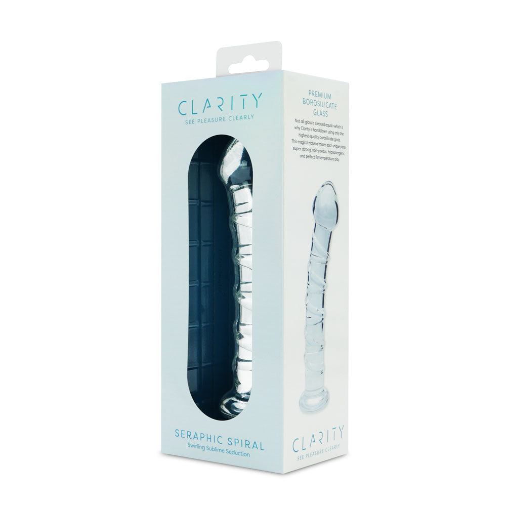 Clarity Seraphic Spiral Glass Dildo 16cm