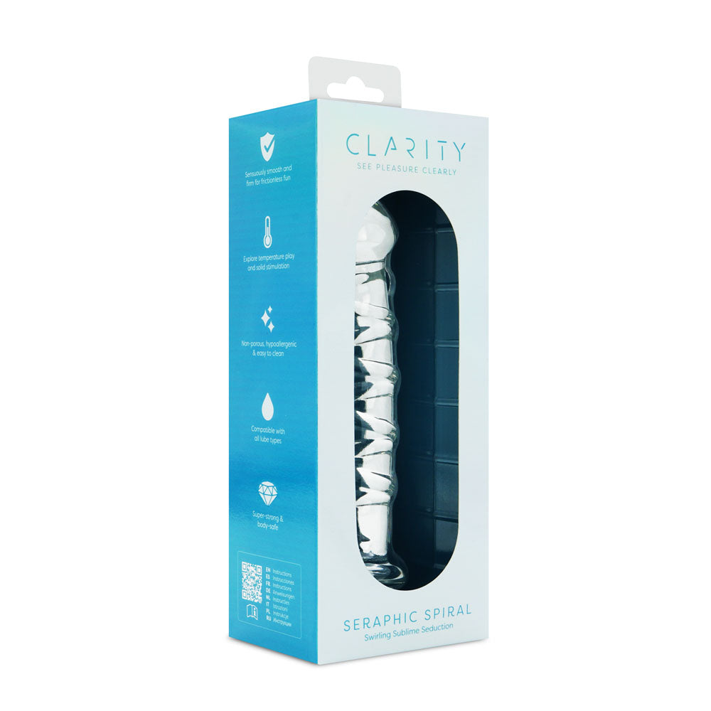 Clarity Seraphic Spiral Glass Dildo 16cm