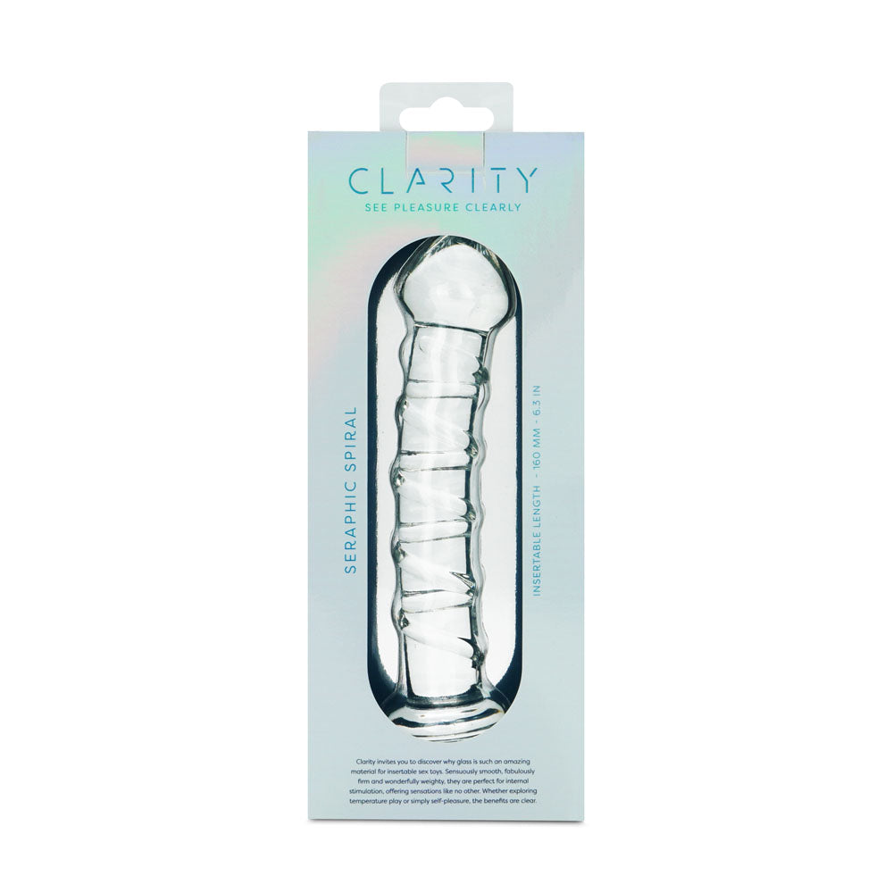 Clarity Seraphic Spiral Glass Dildo 16cm
