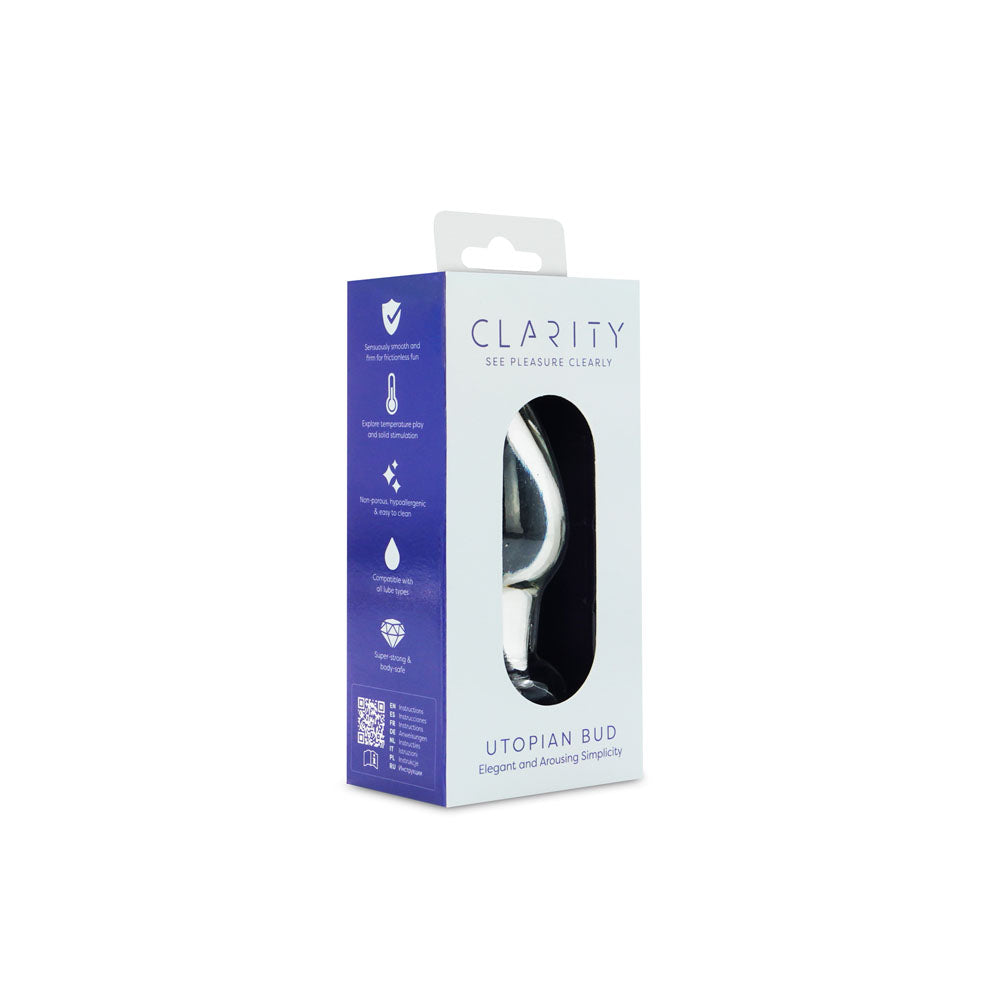Clarity Utopian Bud Glass Plug 8.9cm