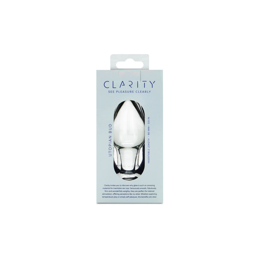 Clarity Utopian Bud Glass Plug 8.9cm