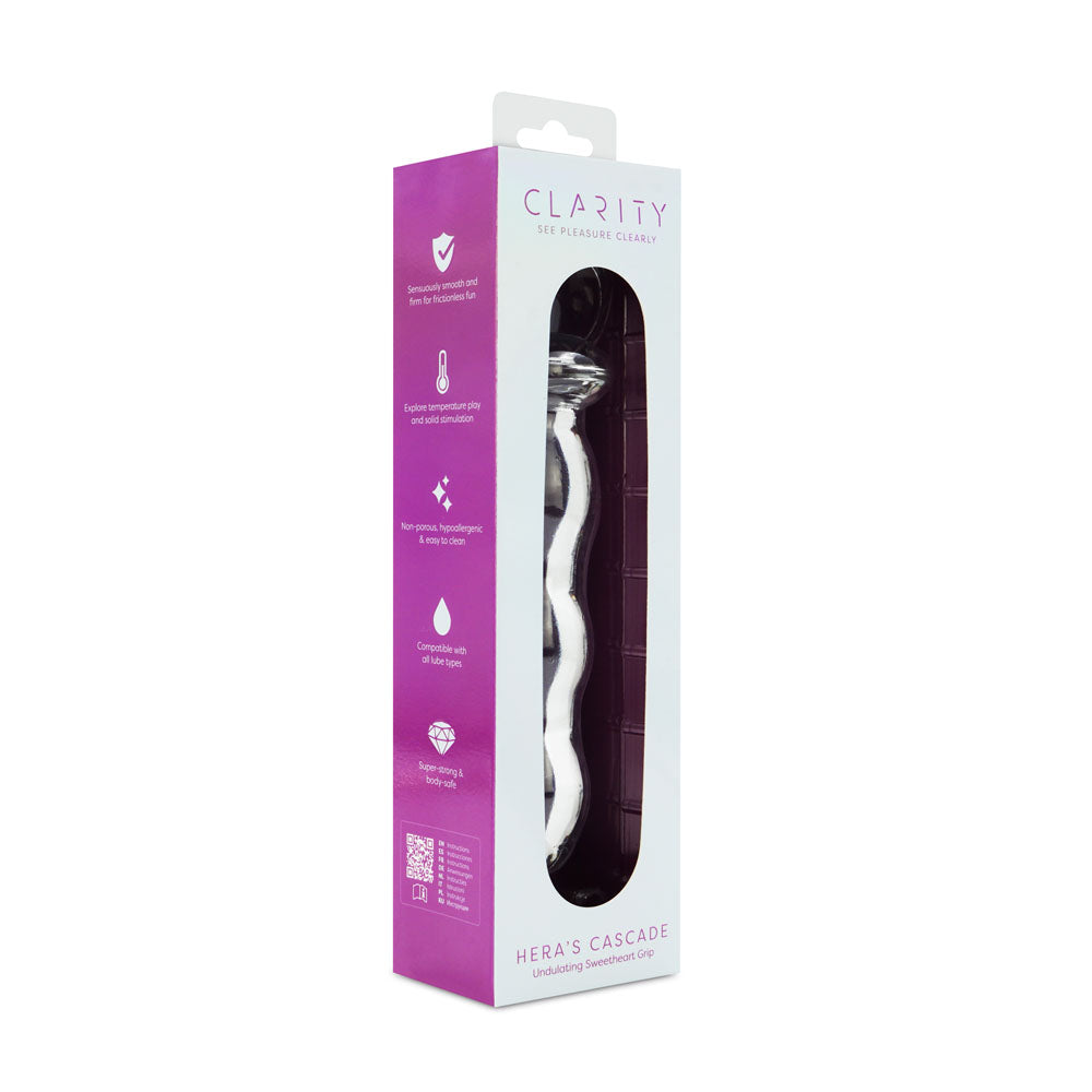Clarity Hera's Cascade Glass Dildo 15cm
