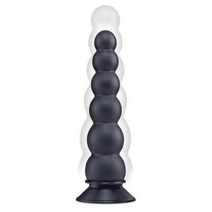 Size Up Ripple Inflatable Butt Plug Black 20.3cm